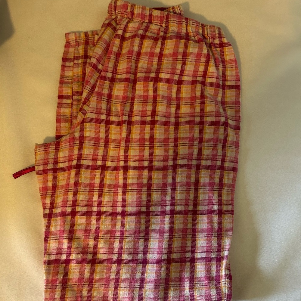 Plaid Women’s Pants in Pink and Yellow